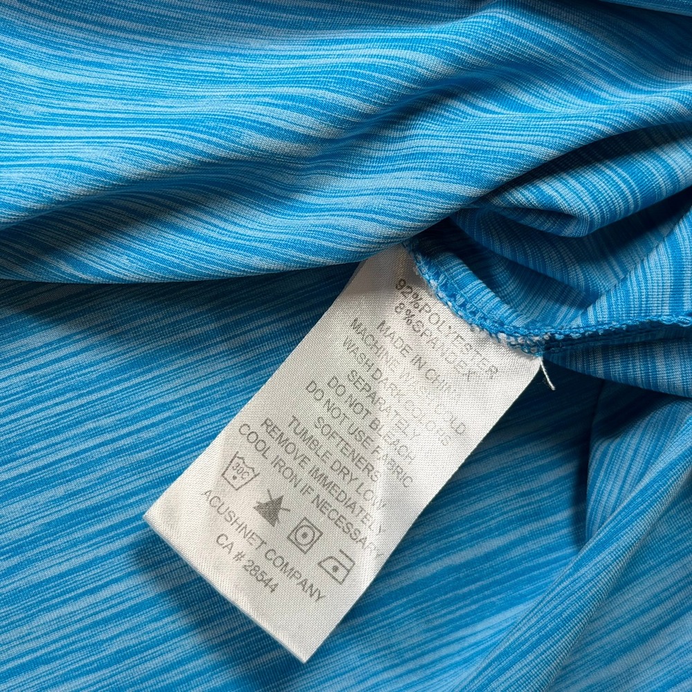 FootJoy Polo Shirt Mens XL Blue Space Dye The Seagate Country Club Golf Top - Picture 5 of 8